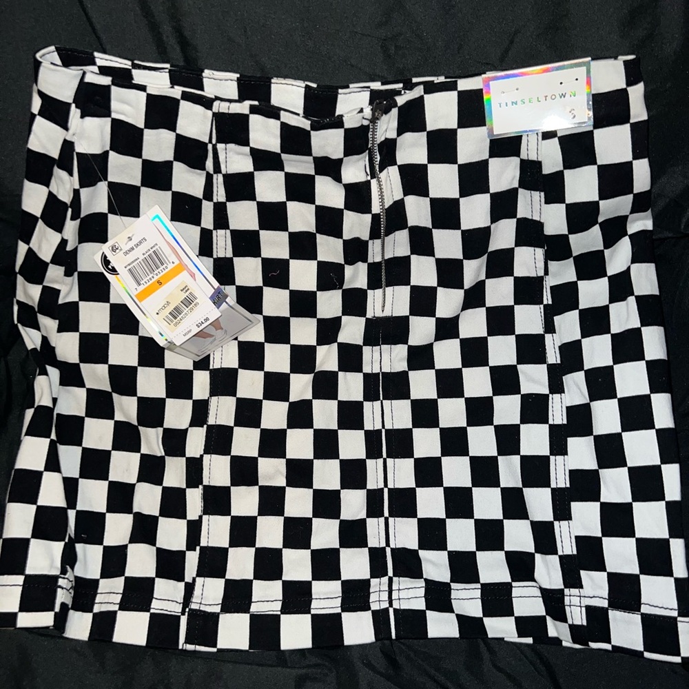 Macy’s Black and White Checkered Skirt